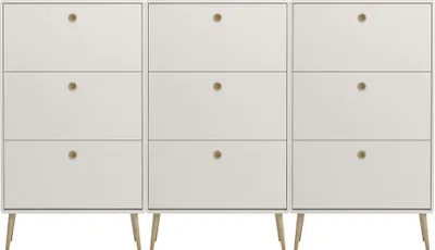 Image de Softline meuble à chaussures 9 claquement de portes blanc.
