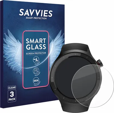 Produktbild von 3x Savvies Schutzglas Folie für Motorola Moto Watch 2026 9H Panzer Schutzfolie Glas Displayschutz klar transparent