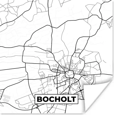 Produktbild von MuchoWow® Poster Stadtplan - Bocholt - Karte 75x75 cm - Wand Dekoration