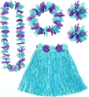 Produktbild von Kostüm Lady Hawaii Set Blau