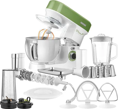 Immagine prodotto di SENCOR STM 3780GG Robot da cucina, 1 200 W, contenitore in acciaio inox da 5 l, 6 impostazioni di velocità, funzione PULSE e 2 programmi NutriSmart, 4 accessori, frusta e frullino FLEXI, tritacarne