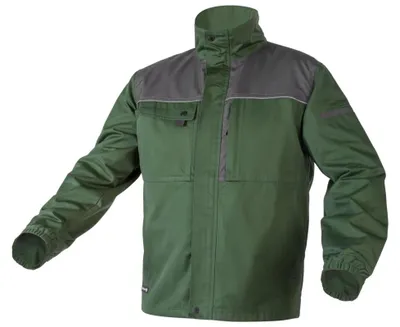 Produktbild von Arbeitsjacke Herren grün Gr. L Högert Technik, 65% Polyester/35% Baumwolle, elastisch, viele Taschen – RUWER Arbeitsjacke Berufsbekleidung
