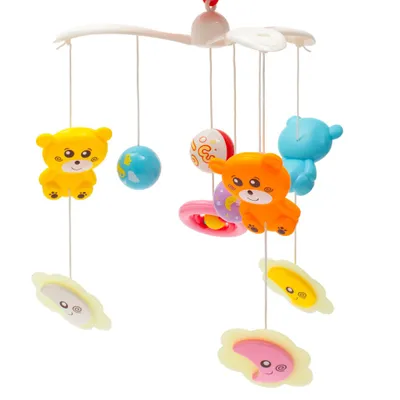 Obrázok produktu pre Kolotoč nad postieľku so svetelným projektorom Baby Mix červený