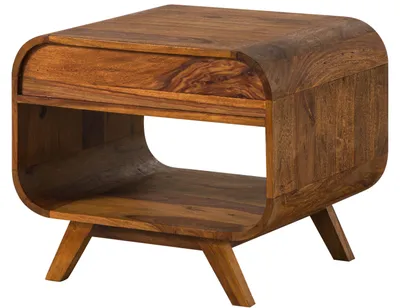 Produktbild von MASSIVMOEBEL24 Couchtisch Sheesham 60x50x50 hellbraun lackiert MAILAND #130