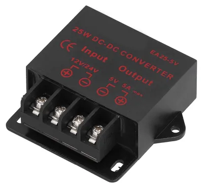Immagine prodotto di Convertitore di tensione DC da 12 V/24 V a 5 V, alimentatore riduttore/regolatore/trasformatore, modulo da 5 A