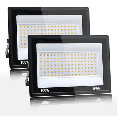 LED-Flutlicht 100W 10000LM 3000K IP66 2er-Pack Außen