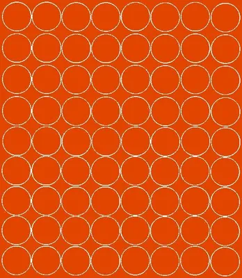 Image de Autocollants ronds, 5 cm, autocollants à pois, 72 pièces, orange mat