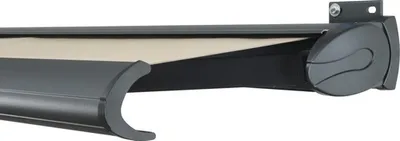 Produktbild von SOLUNA Kassettenmarkise Exclusiv 4x1,5 Stoff Dessin 320930 Gestell RAL 7016 anthrazitgrau Antrieb rechts inkl. Motor und