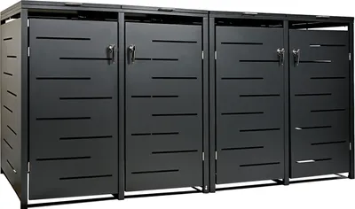 Produktbild von Mülltonnenbox Müllbox Mülltonnenverkleidung Mülltonnenhaus Metall