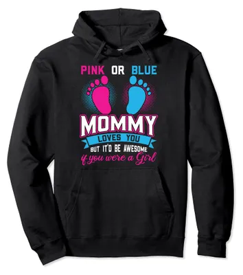Productafbeelding van Rosa of blauw. Trui of hoodie. Geschikt voor meisjes