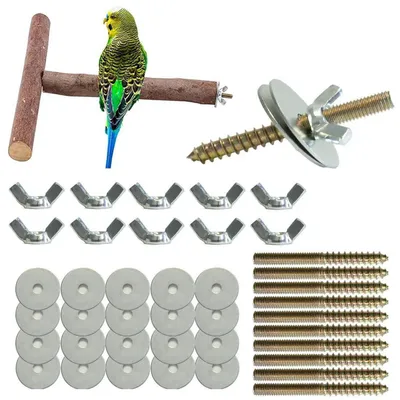 Immagine prodotto di Viti per pappagalli, 10 pezzi, M6x50mm, acciaio, per gabbie per uccelli