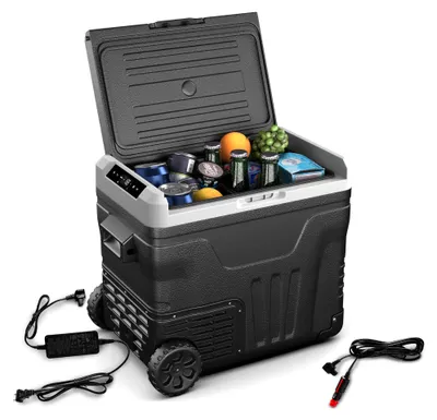 Zdjęcie produktu dla Klarstein PolarForce 50-Liter- Kühlbox – Elektrische Kompressor-Kühlbox mit LCD-Bedienfeld, -20°C bis 20°C, Dual Power (12V/230V), ECO-Modus, Ideal für Camping und Road-Trips, Gefrierbox