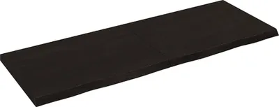 Productafbeelding van vidaXL Wastafelblad, donkerbruin, 140x50x(2-4) cm, massief hout