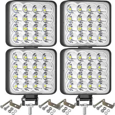 Produktbild von 4x LED Arbeitsscheinwerfer Arbeitsscheinwerfer 12V 24V 8000lm Anbau Offrad SUV ATV Traktor Arbeitslicht Flutlicht Scheinwerfer Arbeitslicht 48W Retoo
