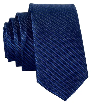 Produktbild von DonDon schmale marineblaue Krawatte 5 cm gestreift