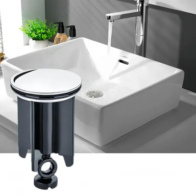 Imagen del producto de Tapón de desagüe con botón  para lavabos, de 40 mm