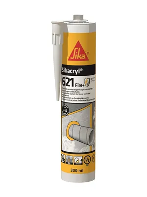 Produktbild von Sikacryl-621 Fire+ Feuerwiderstandsfähiger Acryl-Dichtstoff weiss 300 ml Kartusche