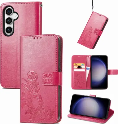 Produktbild von Mobigear Clover  Samsung Galaxy S23 FE Hülle Klapphülle Geldbörse - Magenta