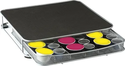 Obrázok produktu pre Koffiezetapparaat Standaard met Capsulehouder 32x29x6 cm Metaal/Zwart/Zilver