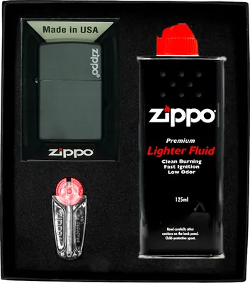 Obrázok produktu pre Sada zapaľovačov ZIPPO BLACK MATTE LOGO dar No1