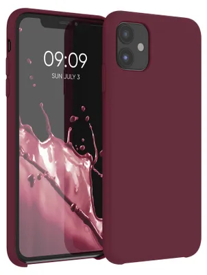 Produktbild von kwmobile Handyhülle für Apple iPhone 11 Hülle - Case Silikon - Kabelloses Laden - Schutzhülle Cover in Rhabarber Rot