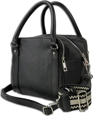 Produktbild von Toscanto Leder Tasche Umhängetasche Citytasche schwarz OTT822US