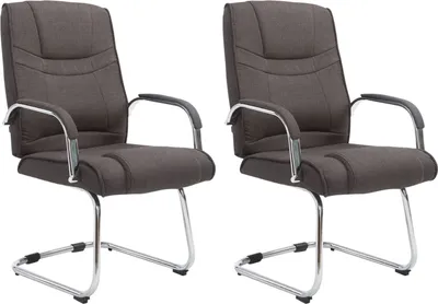 Produktbild von 2er Set Stühle HLO-CP11 Stoff dunkelgrau