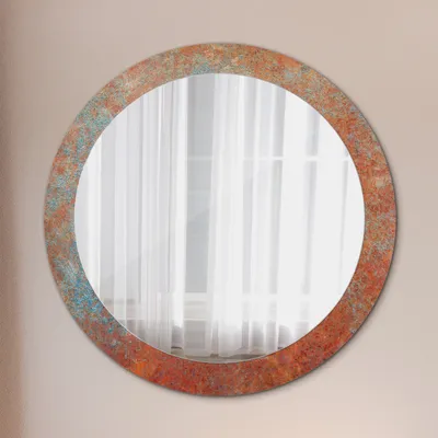 Produktbild von Spiegel - Mirror zum Wandspiegel Schlafzimmer – Schminkspiegel- rostig Metall- Ø80cm