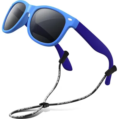 Image de Lunettes de soleil pour enfants, polarisées, avec bandeau, modèle RBK004, couleur bleue