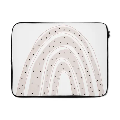 Produktbild von MuchoWow® Laptop Hülle 15 Zoll Regenbogen - Tupfen - Pastell Laptoptasche - Laptoptasche - Sleeve - Rundum-Schutz