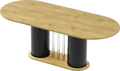 Produktbild von Design Esstisch HCE-111 Oval Hochglanz ausziehbar Tisch Esszimmer rund