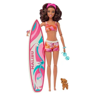 Produktbild von Mattel HPL69 - Barbie - Surferin mit Zubehör