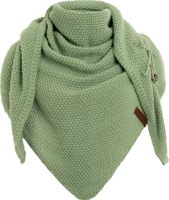 Produktbild von Knit Factory Coco Dreiecksschal - Sage Green - 190x85 cm