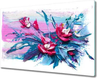 Produktbild von Coloray Hackbrett Kochplattenabdeckung Herdabdeckplatte 80x52 cm Schneidebrett Küchenbrett - Malerei