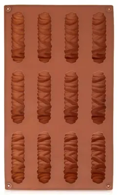Obrázok produktu pre Silikónová forma na sušienky a pralinky – forma na pečenie – 29 x 17 x 1,8 cm – hnedá