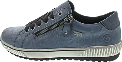 Produktbild von Remonte Damen Sneaker aus Leder in Herbstfarben mit Reißverschluss D0700, Größe:40 EU, Farbe:Blau