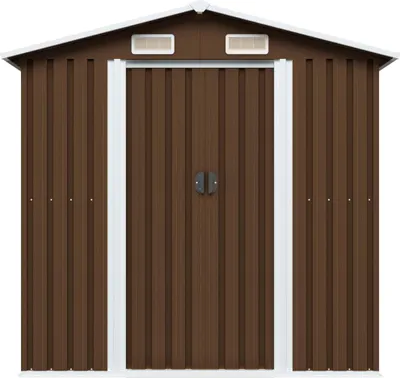 Produktbild von vidaXL Geräteschuppen Braun 204x132x186 cm Stahl