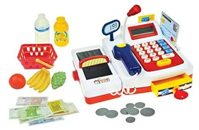 Produktbild von Kasse mit Rechnerfunktion Happy People 45055, mehrfarbig, Spielzeug, Kinder