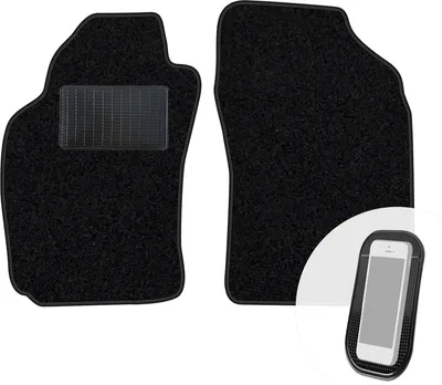 Produktbild von moto-MOLTICO Vorne Fußmatten Auto Velours Autoteppiche Schwarz Automatten Set 2-teilig passend für Nissan Cube 2003-2005