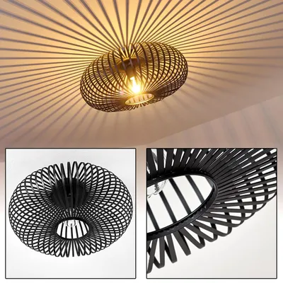 Produktbild von Devin »Devin« runde Deckenlampe aus Metall in Schwarz