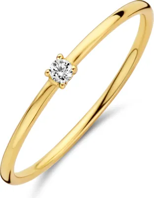 Produktbild von New Bling 9NB-0741-54 Silberring - Damen - Zirkonia - 2 mm Durchmesser - Größe 54 - Silber - vergoldet (vergoldet/Gold auf Silber)
