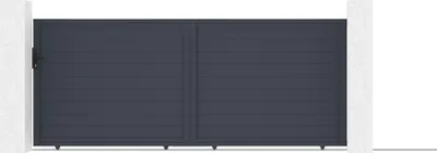 Produktbild von Schiebetor aus aluminium 4m EIGER H.160cm grau