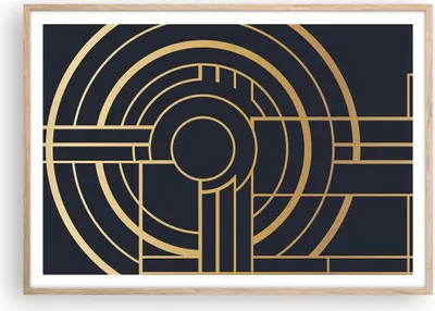 Produktbild von Gerahmtes Poster - Rahmen in heller Eiche - Abstraktion Stück Modern - 100x70 cm - Wand Bild - Wanddeko - Wandbilder - Kunstposter - Wandposter - Bilderrahmen - Bilder - Kunstdruck - P2NAA100x70-4640