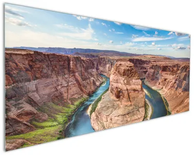 Produktbild von Wallario Küchenrückwand aus Glas, Größe: 125 x 50 cm, Motiv: Grand Canyon | Spritzschutz | abwischbar | pflegeleicht | in