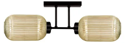 Zdjęcie produktu dla Lampa wisząca FADIGA bursztynowo-czarna 2xE27x20W szkło wym:20x56x14cm IP20 Kaja