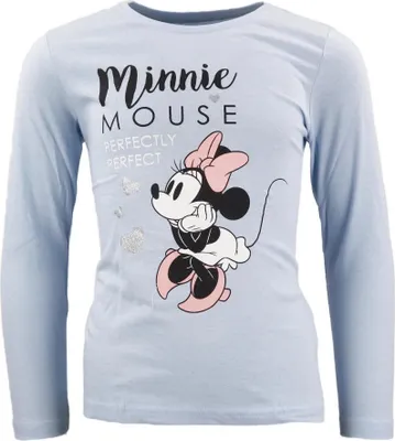 Produktbild von Disney Minnie Maus Kinder langarm T-Shirt – Hellblau / 116
