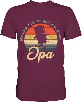 Produktbild von Opa die Legende Herren Premium T-Shirt – Burgundy / XL