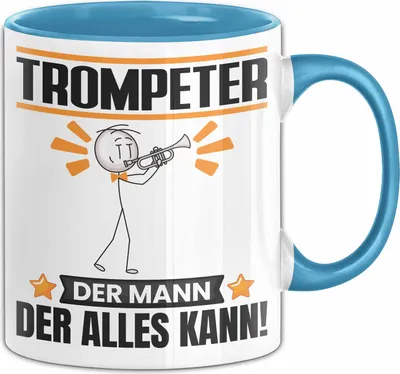 Produktbild von Trompeter Tasse Geschenk für Trompeter Der Mann Der Alles Kann Geschenkidee zum Geburtstag (Blau)
