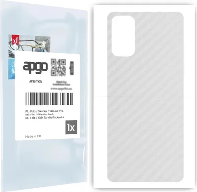 Produktbild von apgo Rückseite Schutzfolie für Realme 7 Pro -  Hinten Schutzfolie Carbon Transparent (durchsichtig), Rückseite Folie schützt vor Kratzern und Fingerabdrücken