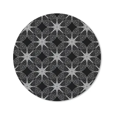 Produktbild von MuchoWow® Mauspad Mousepad Kompass - Muster - Schwarz und Weiß 30x30 cm - Mousepads - Maus Mat - Pad - Mausunterlage - Tischunterlage - Schreibtischmatten